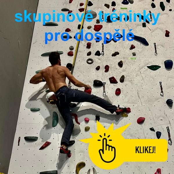 Skupinové lezení na stěně pro dospělé (pravidelné tréninky) - 16 vstupů